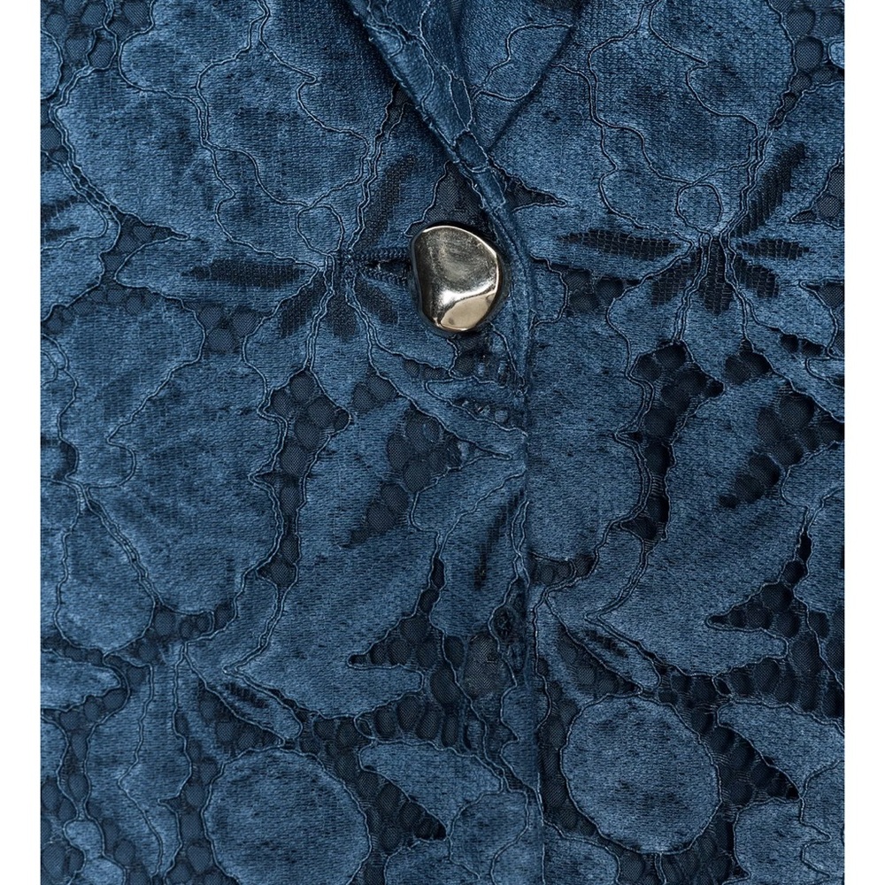 NWT Zara Lace Blazer in Teal Blue Size S - Picture 7 of 17